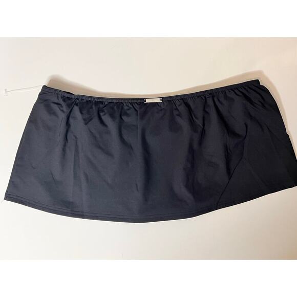 NWT Calvin Klein Swim Skirt Bottom Mid Rise Elastic Waist Black Women's Large - Picture 5 of 5